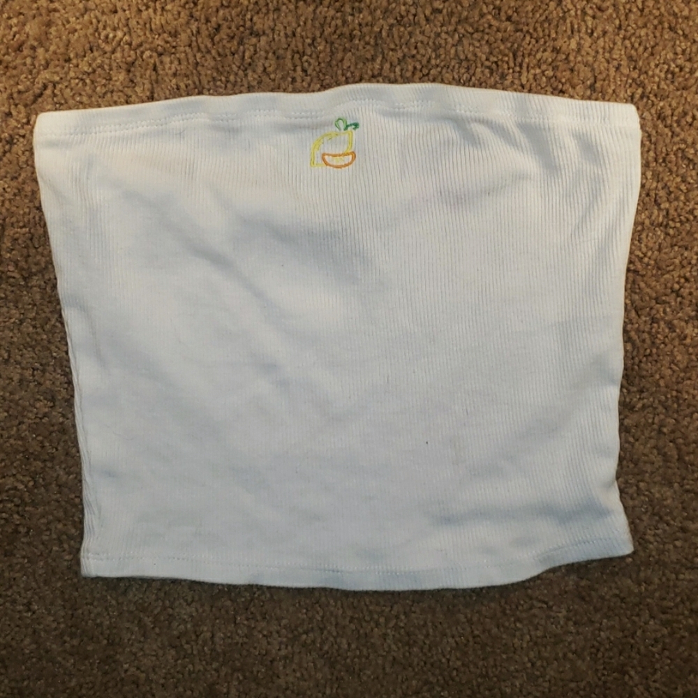 Cute Lemon Cropped Tube Top